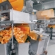 food processing plant showing potato chips being made